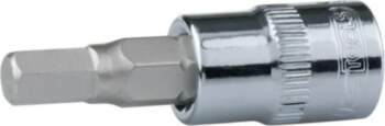 1/4" CHROME Bit socket hexagon 3mm