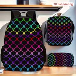 3-Piece Backpack Set: Rainbow Gradient, Interlocking