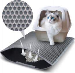 Cat litter box mat double layer