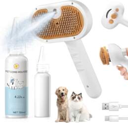 DOG CAT MIST BRUSH WITH SPRAY