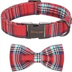 Dog Material Collar with Bow Size