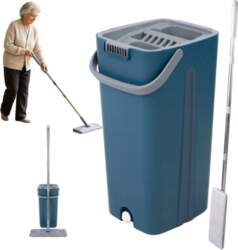 FLAT MOP WITH BUCKET MICROFIBER SET