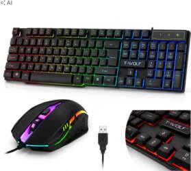 GAMING KEYBOARD BACKLIT LED MOUSE SET