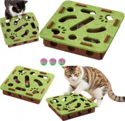 Interactive Cat Toy Labyrinth Felt Puzzle