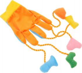 Interactive Plush Five-Finger Cat Teaser Glove