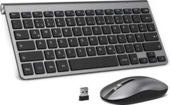 Keyboard and mouse set grey