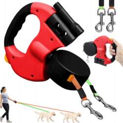 LEASH AUTOMATIC DOUBLE FOR TWO DOGS