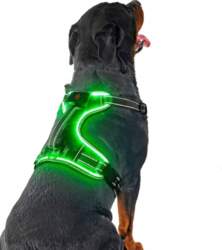 LED Dog Harness S, Reflective, Adjustable