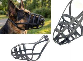 MUZZLE FOR DOG LEATHER SHEPHERD LARGE