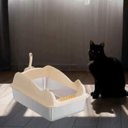 Open Litter Box Kitty Litter Box