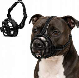 Physiological muzzle for dog rubber adjustable
