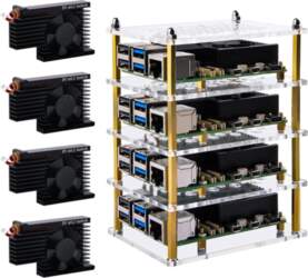 Raspberry pi FOUR-LAYER ACRYLIC HOUSING WITH
