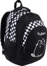 St. Majewski BACKPACK BLACK CHECKERED CAT