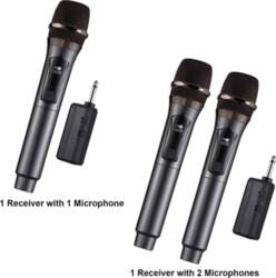 Wireless Microphone System Receiver with Handheld