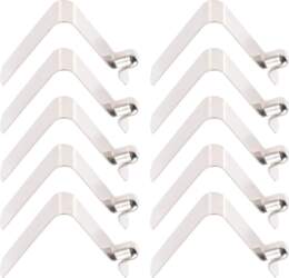 20Pcs Silver V Shape Spring Snap