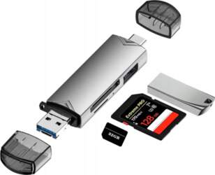 6in1 CARD READER USB USB-C SD