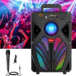 BLUETOOTH SPEAKER WIRELESS BOOMBOX LED USB