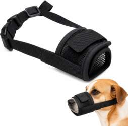 Dog muzzle material adjustable breathable soft
