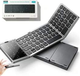 FOLDABLE BLUETOOTH KEYBOARD WITH TOUCHPAD –