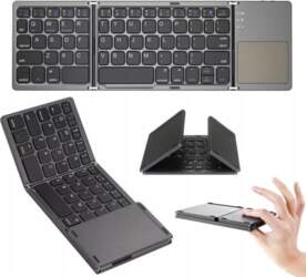 Foldable Wireless Bluetooth Keyboard with Touchpad