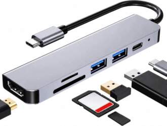 HUB Adapter 6in1 USB-C USB 3