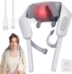 NECK MASSAGER WITH HEATING FUNCTION ROTATING