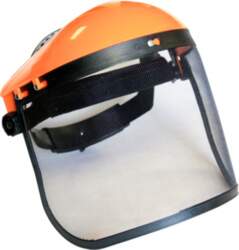PROTECTIVE MESH VISOR FOR MOWER TRIMMER