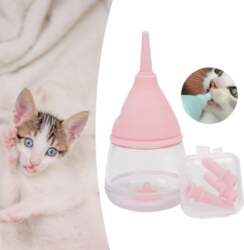 Replaceable Nipples Nursing Bottle Kitten Bottle