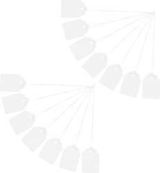 1000Pcs White Display Tags with String