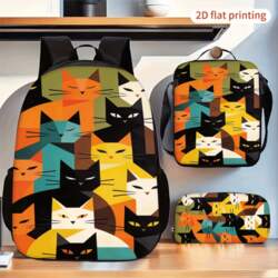 3-Piece Printed Backpack Set with Lunch