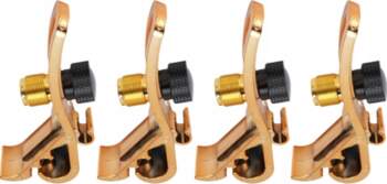 4 Pcs Drum Microphone Clamp Gold