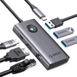 6IN1 HDMI 4K ETHERNET 100W USB-C