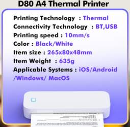A4 Portable Thermal Printer TI Transfer