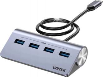 Adapter Unitek Ergonomic USB-C Hub |
