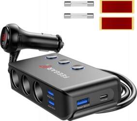CIGARETTE LIGHTER SOCKET SPLITTER FEEGAR 12-24V