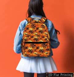 Coconut Print Student Backpack, Hand Washable