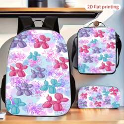 Colorful Balloon Dog Pattern 3pc Backpack
