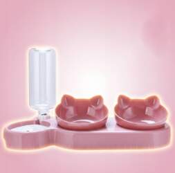 DOG CAT BOWLS DOUBLE SET +