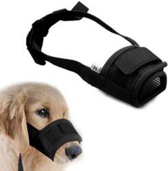 Dog material muzzle adjustable L