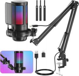 DYNAMIC RGB GAMING MICROPHONE, USB MICROPHONE