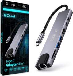 HUB Adapter 8in1 BQual USB-C Adapter