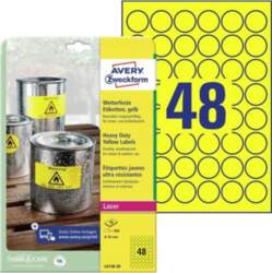 Labels Avery L6128-20 waterproof polyester