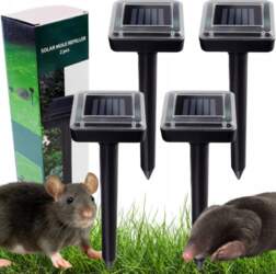 Lewer 4x POWERFUL SOLAR MOLE REPELLENT