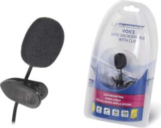Mini microphone with a clip for