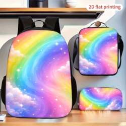 Rainbow Gradient Swirl Cloud Glitter Star