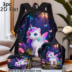 Rainbow Unicorn Butterfly Forest Backpack Set
