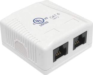 Socket 2x RJ45/8P8C cat.6 UTP