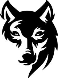 Sticker without background car WOLF HEAD