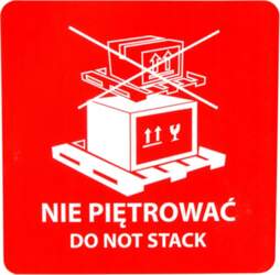 T-Pack Sticker labels DO NOT STACK