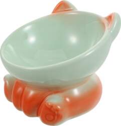 Tilted Elevated Cat Feeder Bowl for